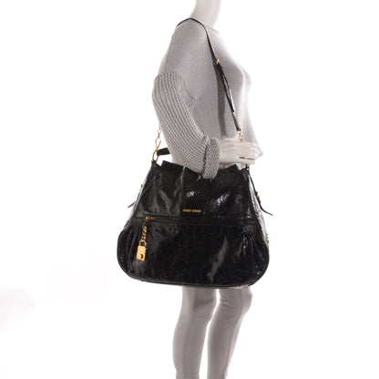 Miu Miu Vitello Lux Charm Hobo Nero Black 2 of 10