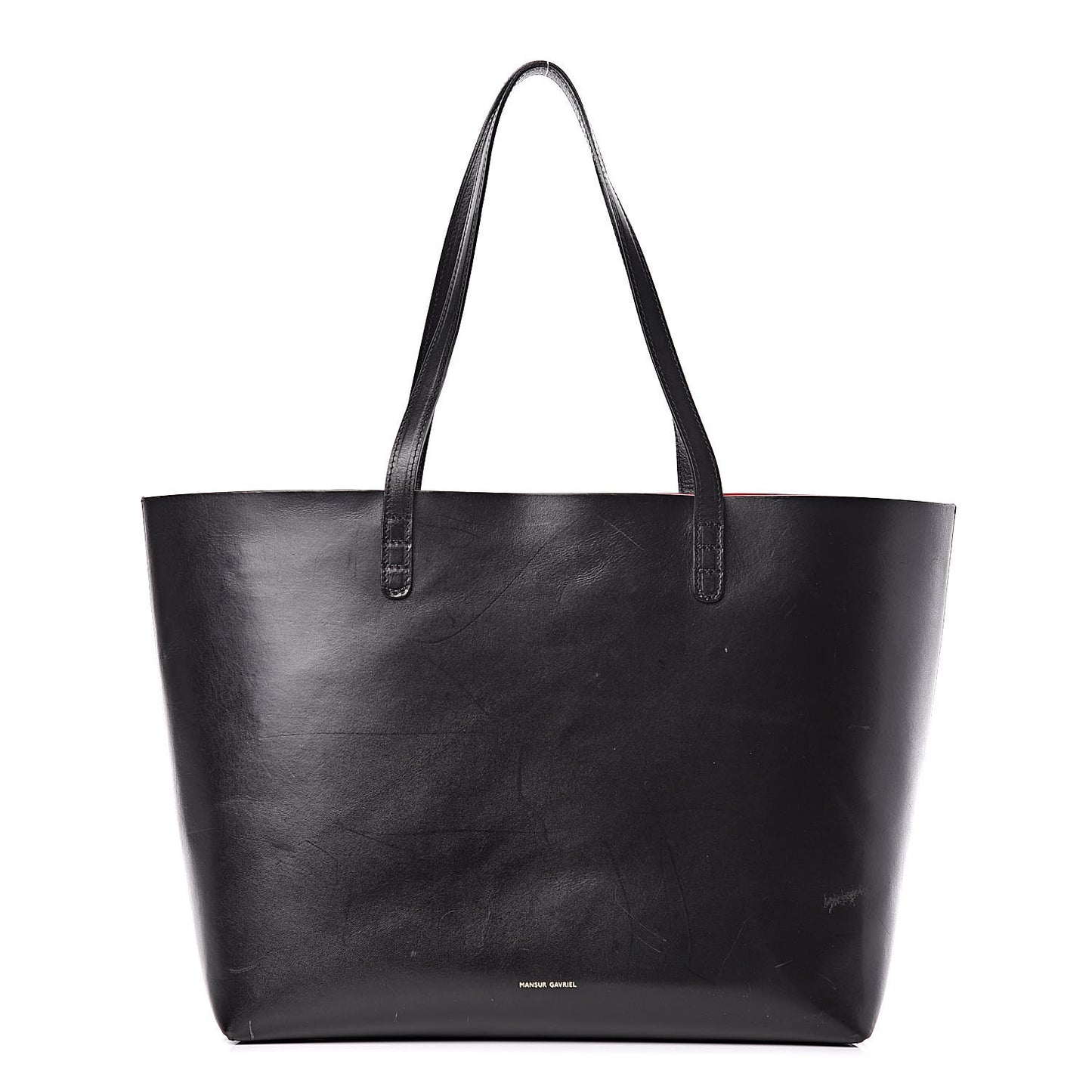 Smooth Calfskin Large Shopping Tote Black