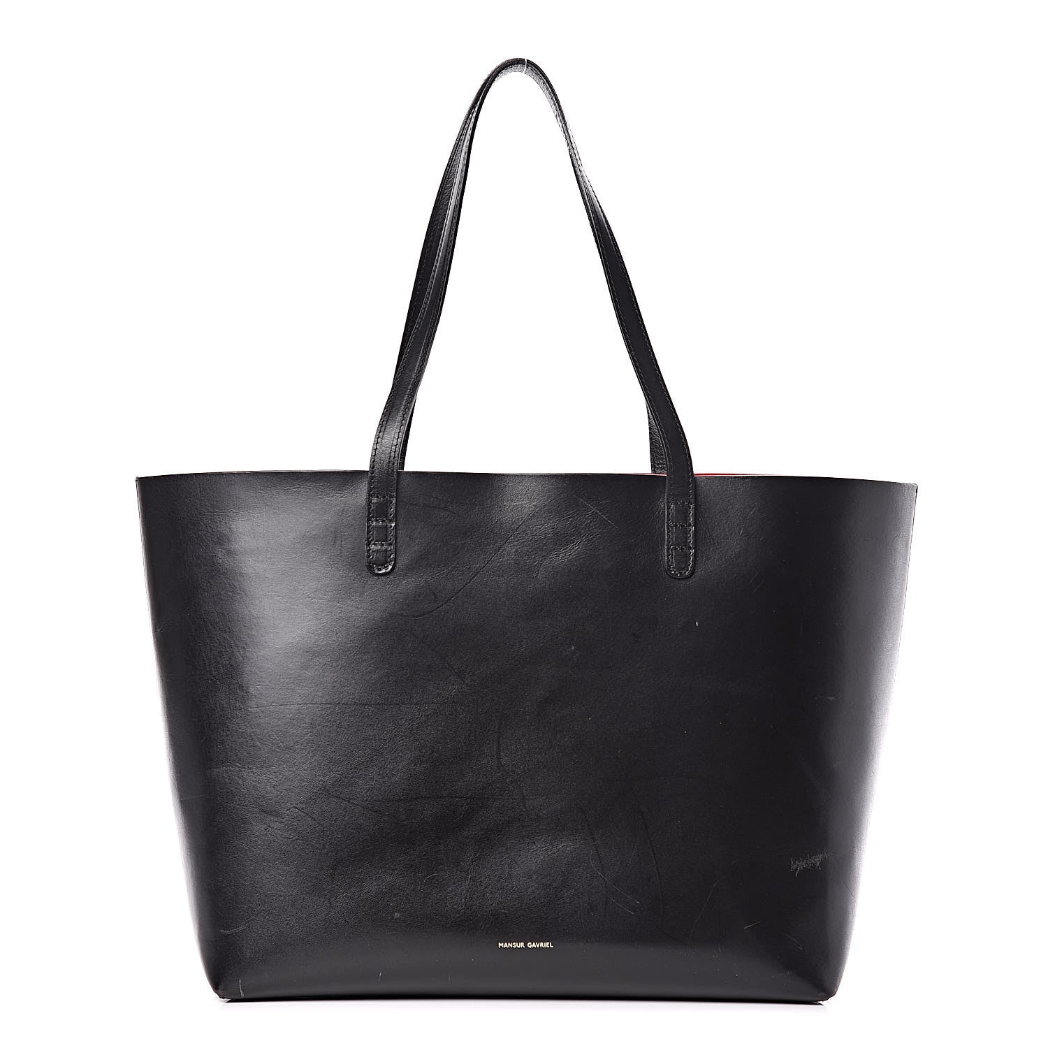 Mansur Gavriel Smooth Calfskin Large Shopping Tote Black 1 of 20