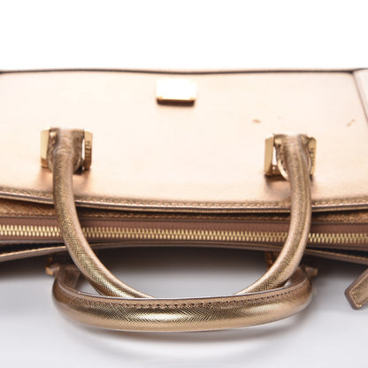 MCM Metallic Saffiano Nuovo Tote Gold 17 of 19
