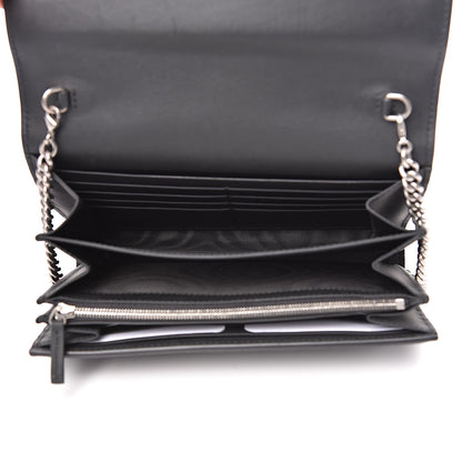 Gucci Suede Mini Dionysus Chain Wallet Black 5 of 13