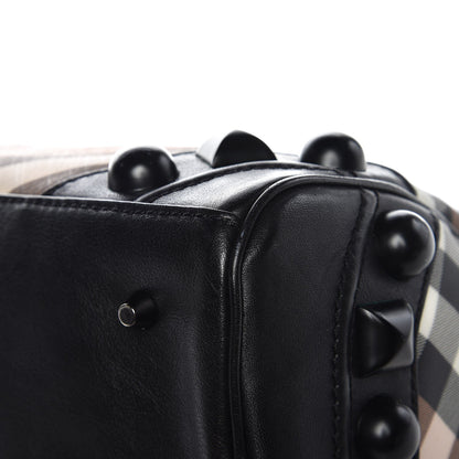 Burberry Nova Check Mega Stud Bowling Bag Black 10 of 13