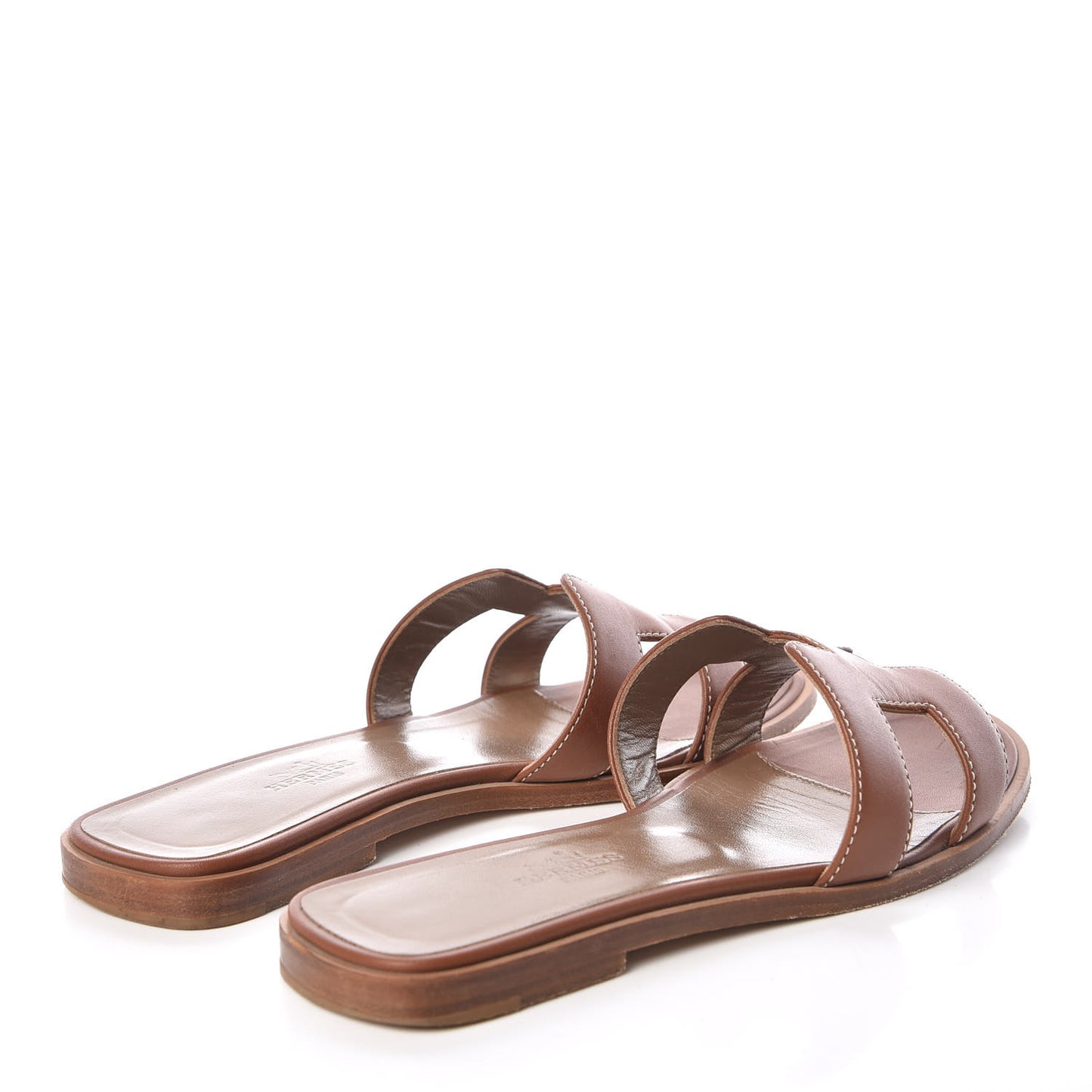 Box Calfskin Oran Sandals 36 Gold