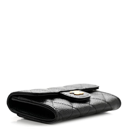 Chanel Caviar Quilted Flap Card Holder Wallet Black 4 of 9