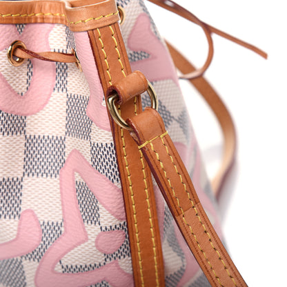Louis Vuitton Damier Azur Tahitienne Nano Noe Rose Ballerine 15 of 15