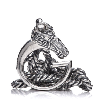 Gucci Sterling Silver G Horse Rope Bracelet 5 of 12
