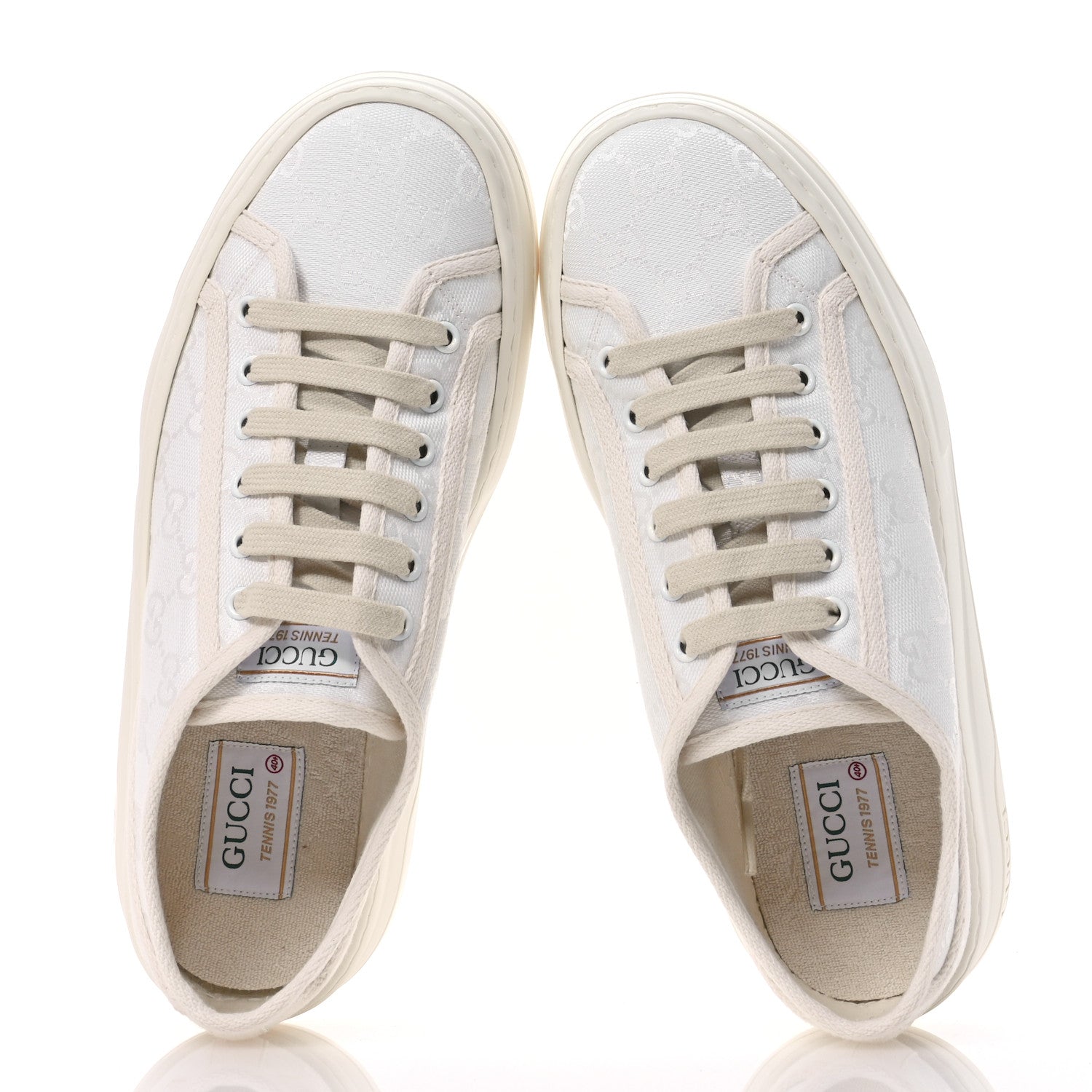 Gucci GG Monogram Womens 1977 Tennis Platform 52mm Sneakers 40.5 Great White Mystic White 2 of 9