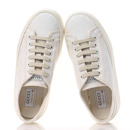 Gucci GG Monogram Womens 1977 Tennis Platform 52mm Sneakers 40.5 Great White Mystic White 2 of 9