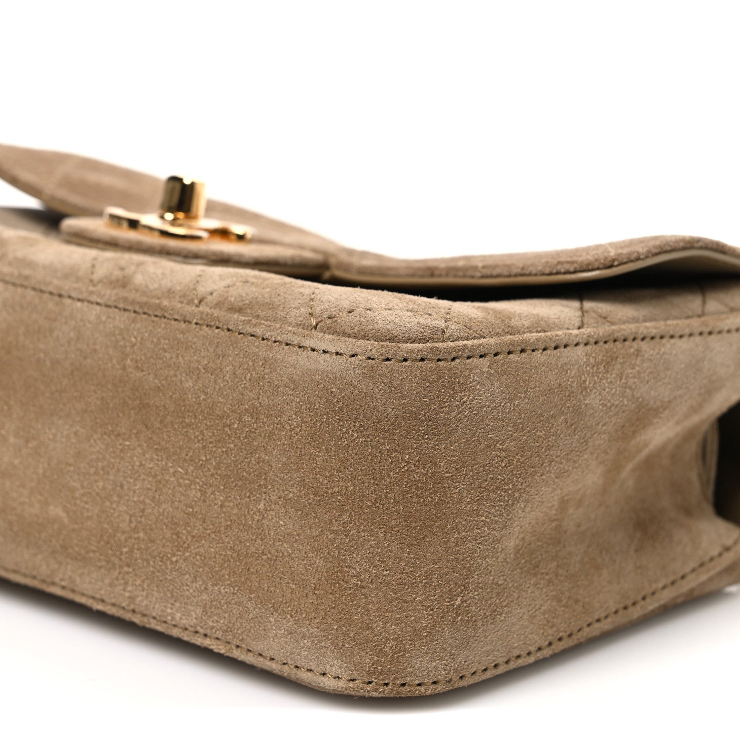 Chanel Suede Calfskin Mini Souplissimo Maxi Flap Dark Beige 10 of 11