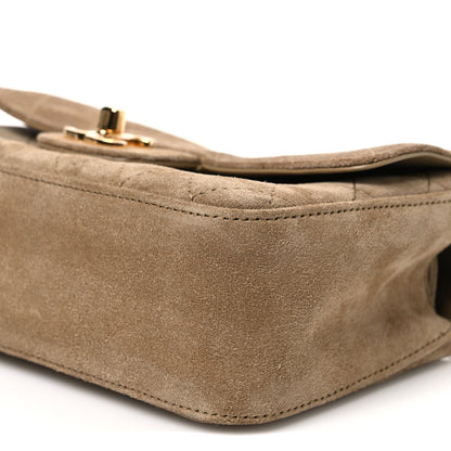 Chanel Suede Calfskin Mini Souplissimo Maxi Flap Dark Beige 10 of 11