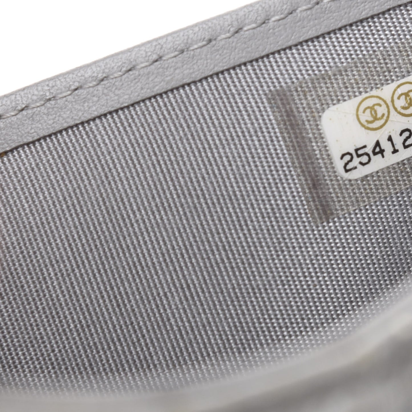 Caviar Quilted Compact Boy Flap Wallet Grey
