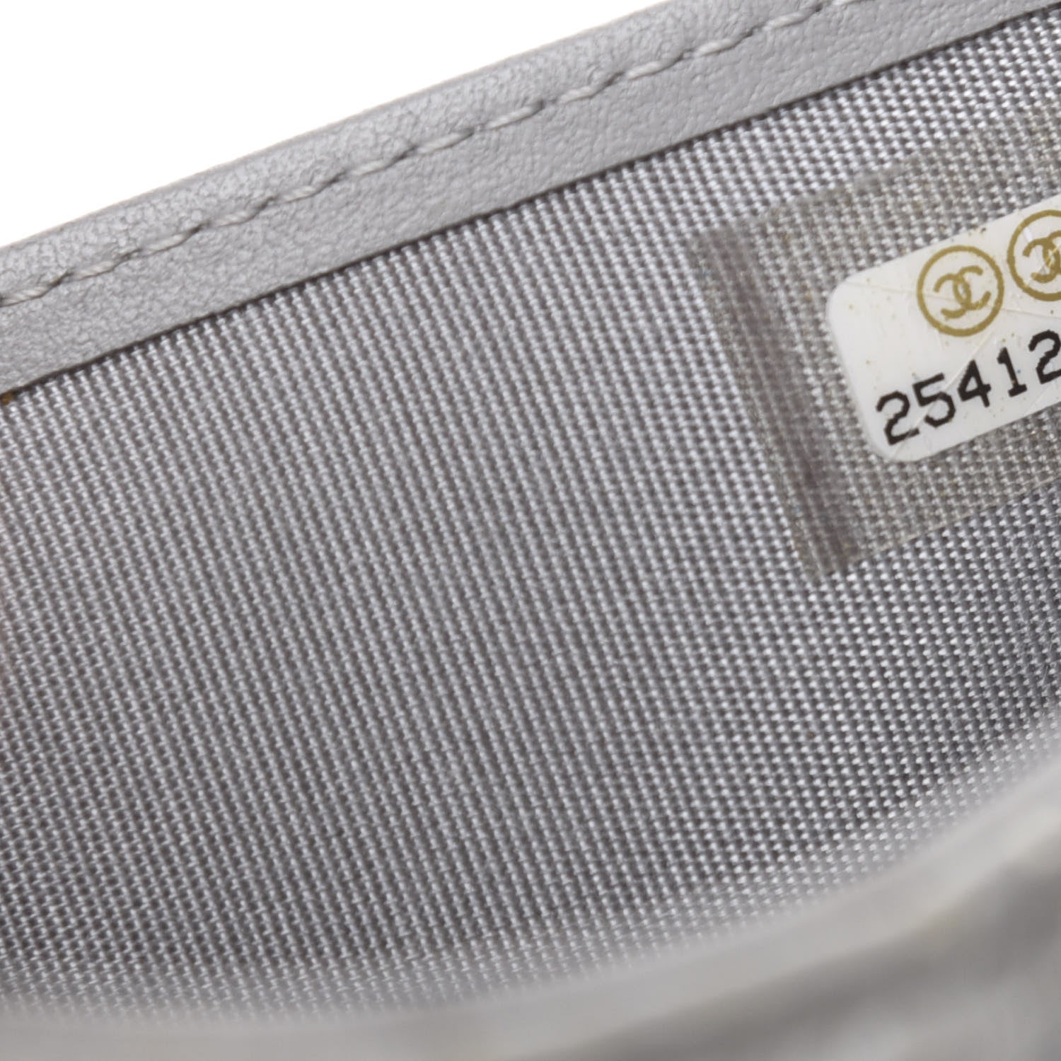 Chanel Caviar Quilted Compact Boy Flap Wallet Grey 8 of 9