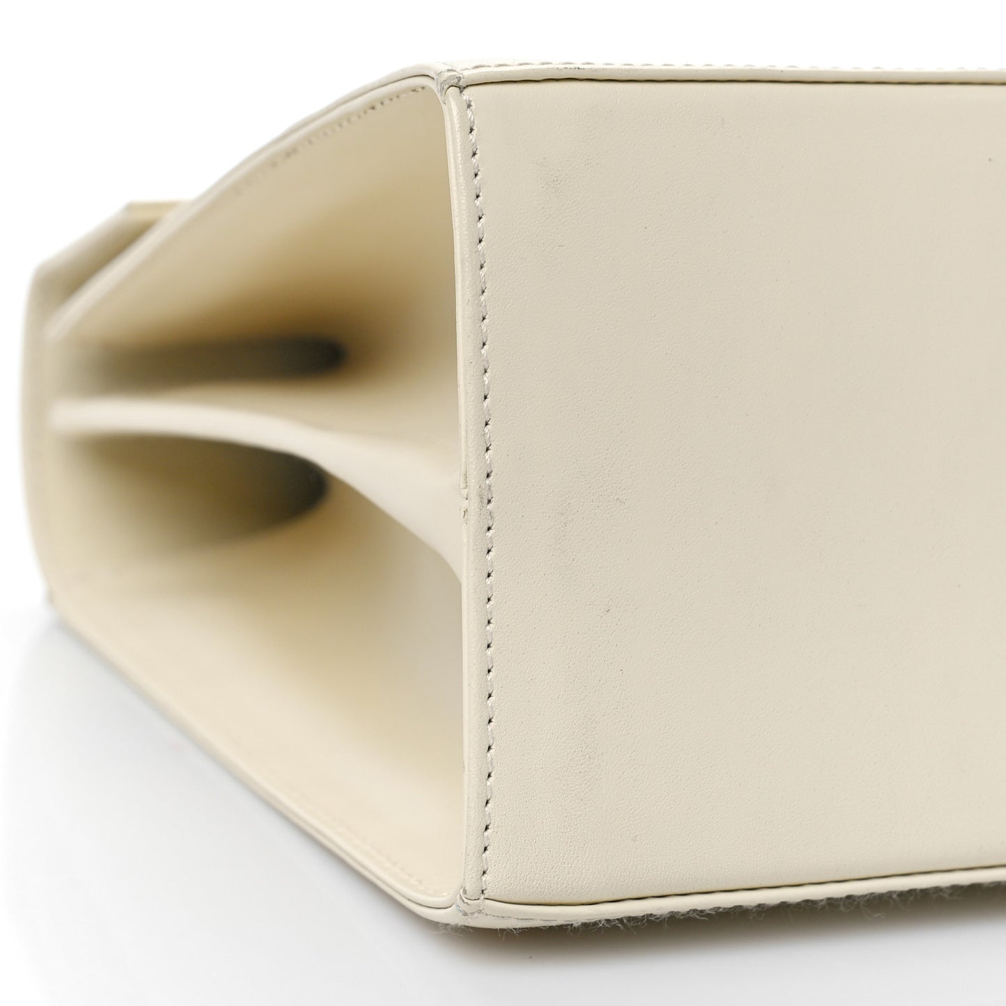 Brushed Off Calfskin Iconic Large Top Handle Bag Magnolia