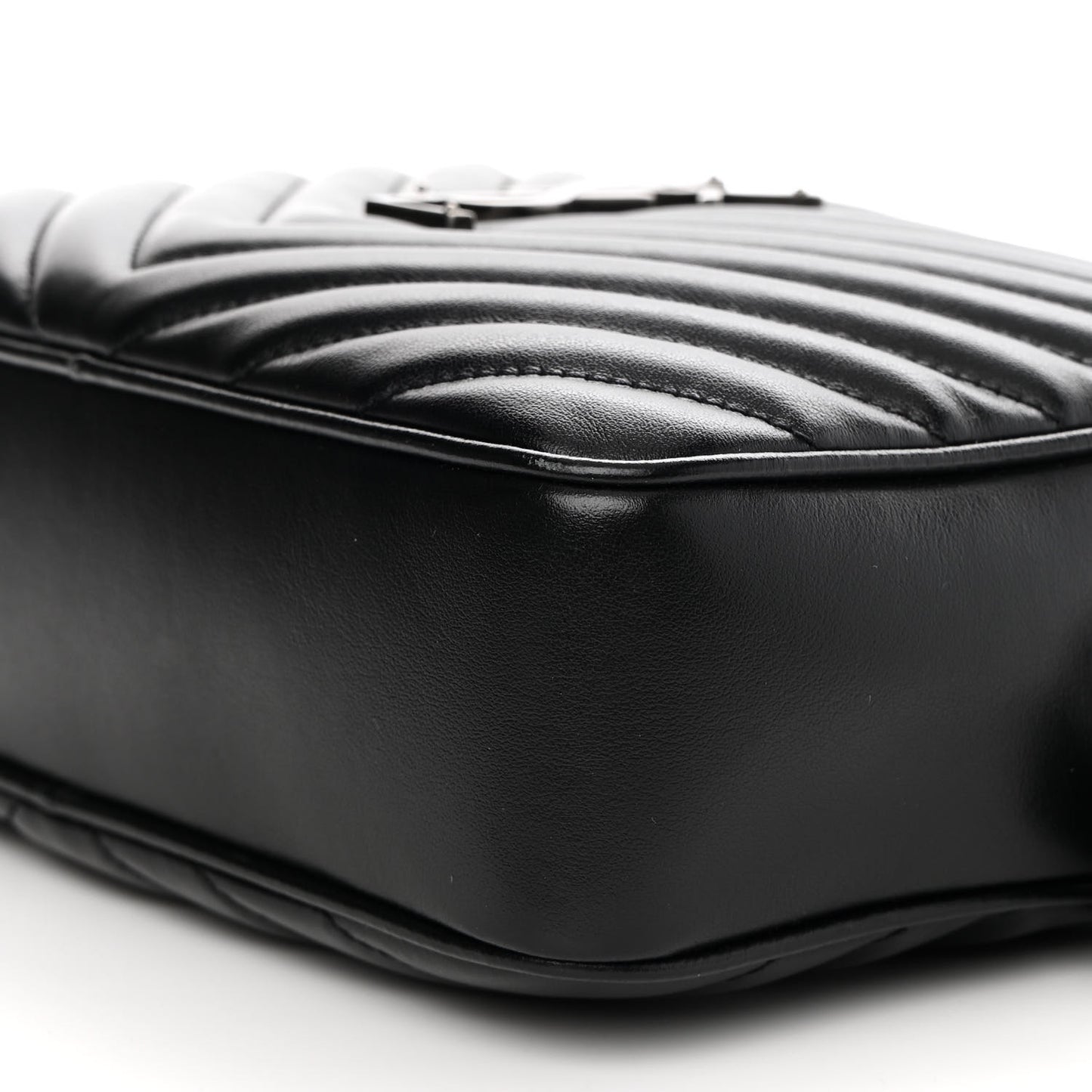 Calfskin Matelasse Monogram Lou Camera Bag Black