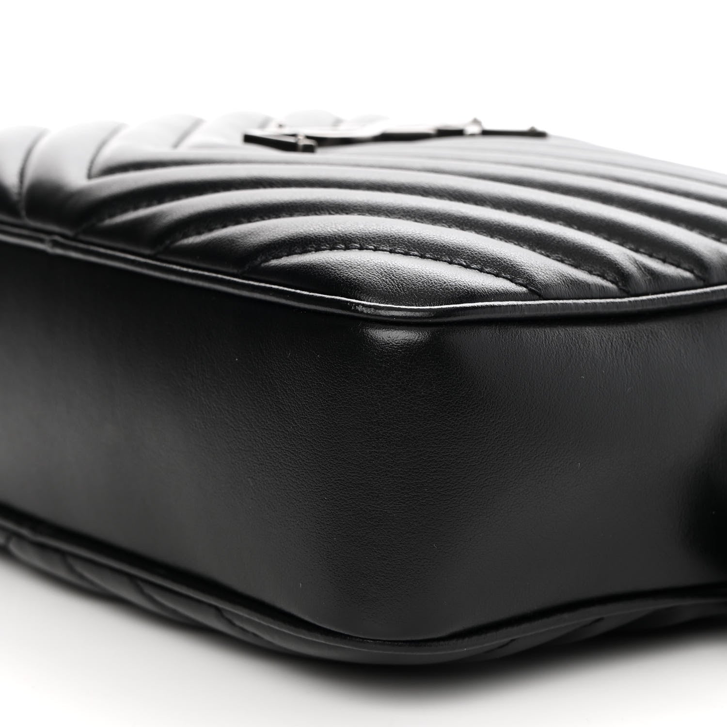 Saint Laurent Calfskin Matelasse Monogram Lou Camera Bag Black 8 of 8