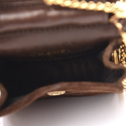 Chanel Suede Crossbody CC Phone Holder Brown 4 of 7