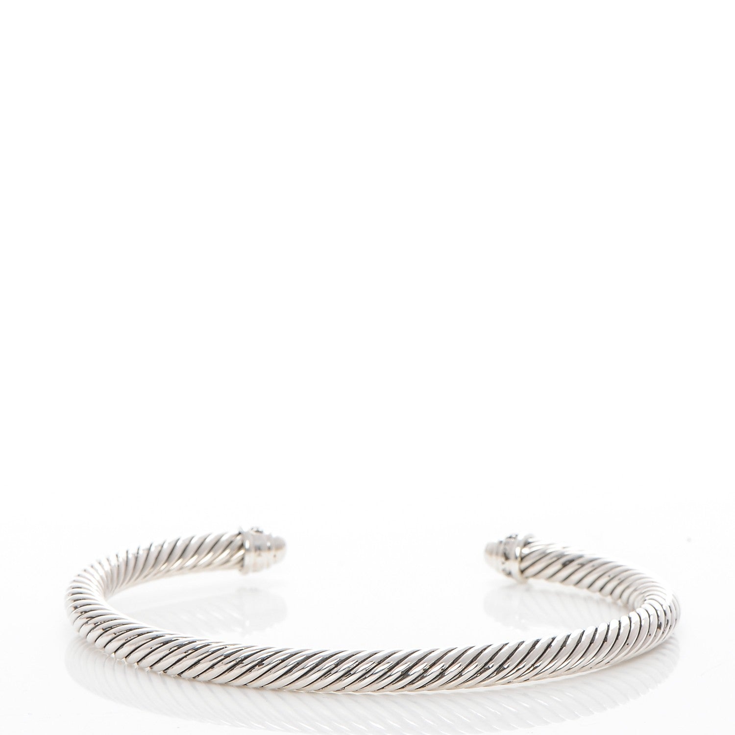 David Yurman Sterling Silver Diamond 5mm Cable Classics Dome Bracelet 3 of 6