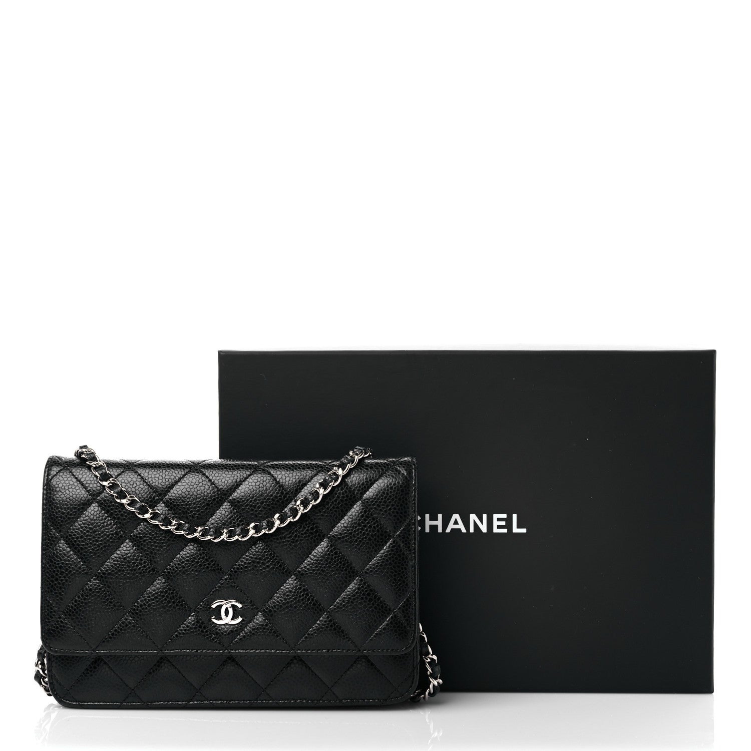 Chanel Caviar Quilted Wallet On Chain WOC Black 11 of 11