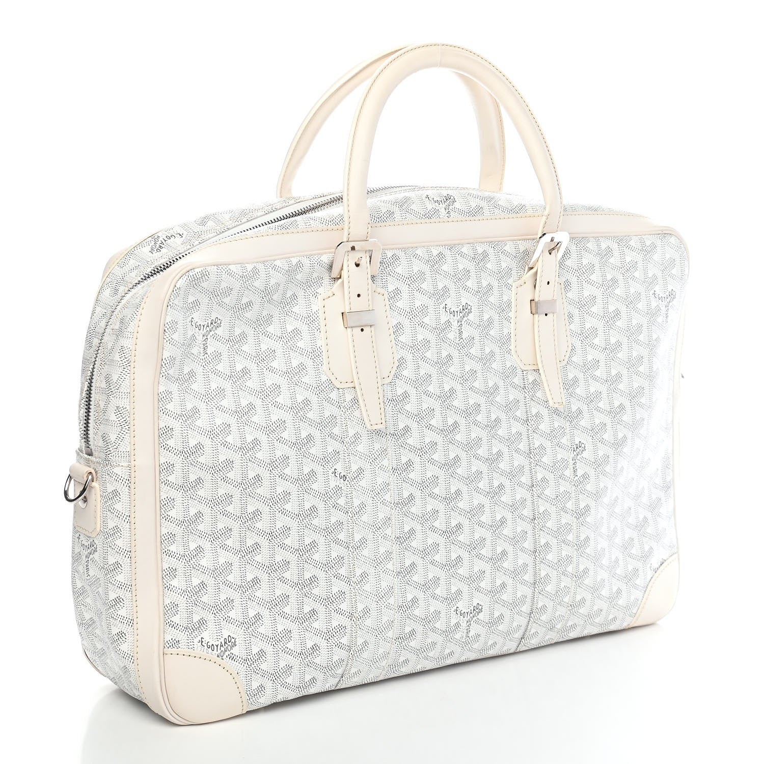 Goyard Goyardine Ambassade MM Briefcase White 2 of 7