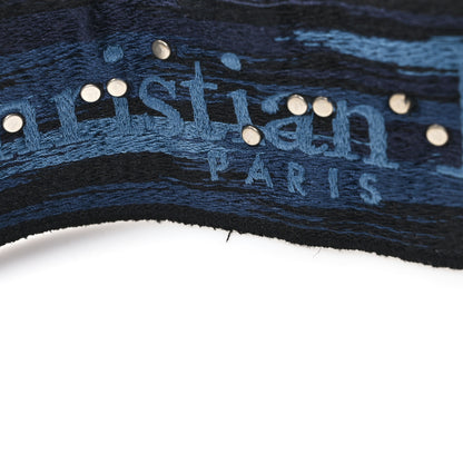 Christian Dior Canvas Embroidered Studded KaleiDiorscopic Adjustable Shoulder Strap Blue 3 of 6