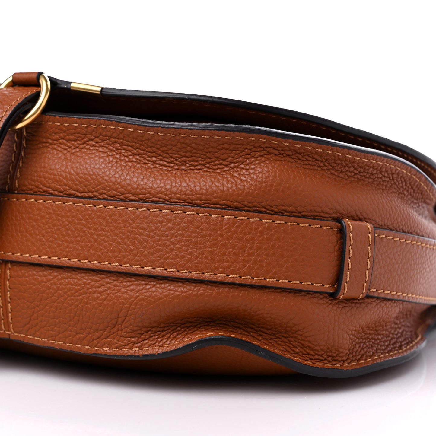 Calfskin Medium Marcie Round Crossbody Bag Tan