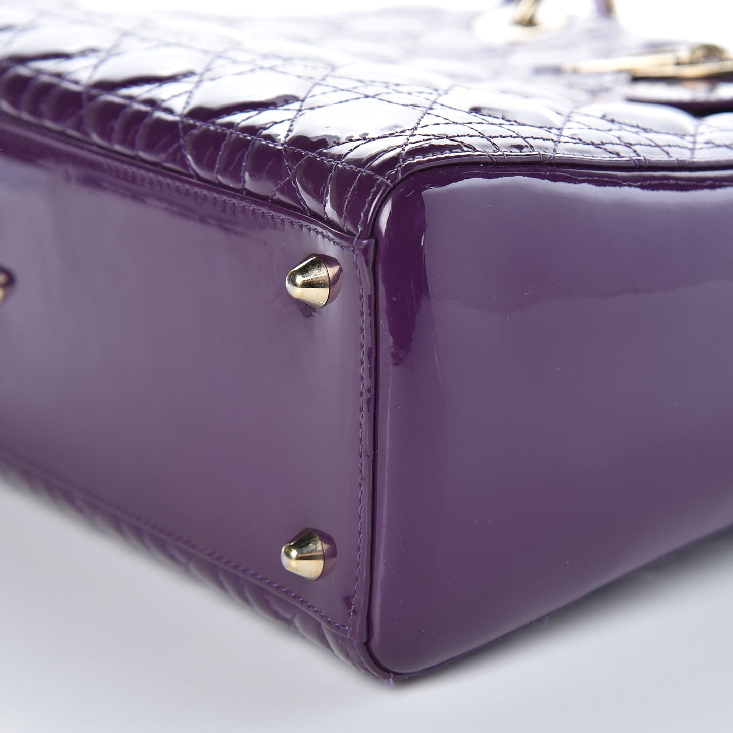 Patent Cannage Large Lady Dior Violet Purple