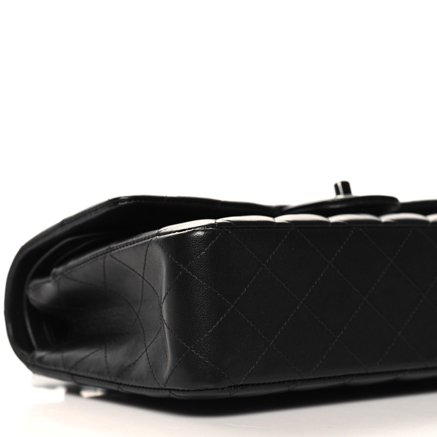 Lambskin Quilted Medium Double Flap So Black