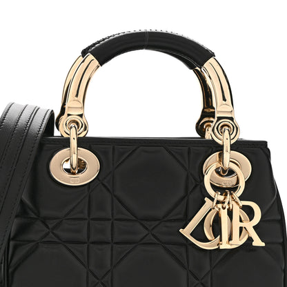 Christian Dior Calfskin Cannage Mini The Lady 95.22 Black 8 of 10