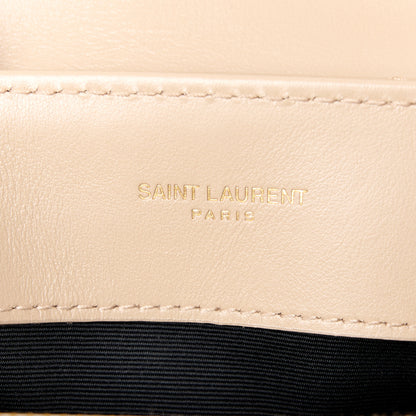 Saint Laurent Calfskin Y Quilted Monogram Small Loulou Chain Satchel Dark Beige 6 of 11