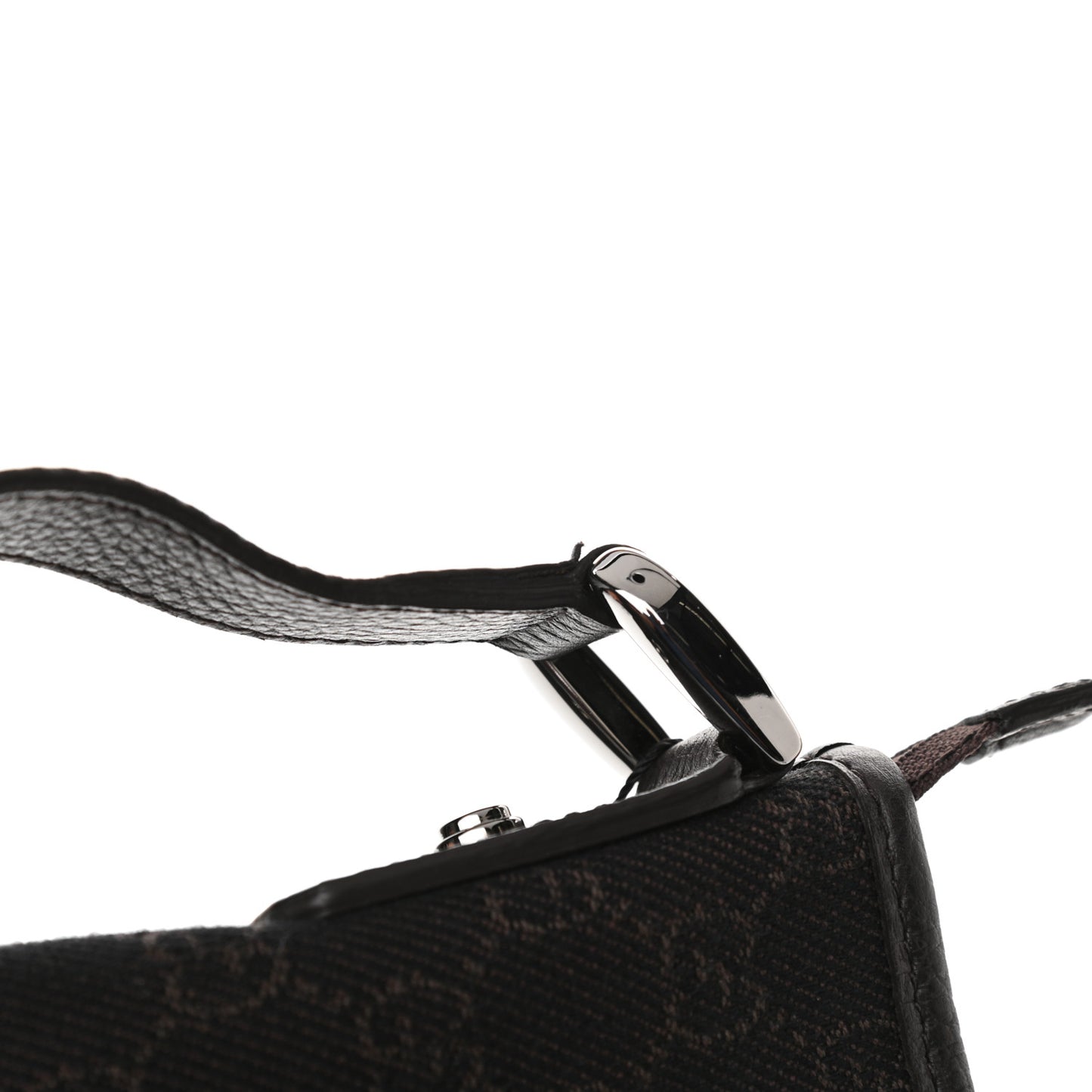 Denim Monogram Abbey Messenger Bag Dark Brown