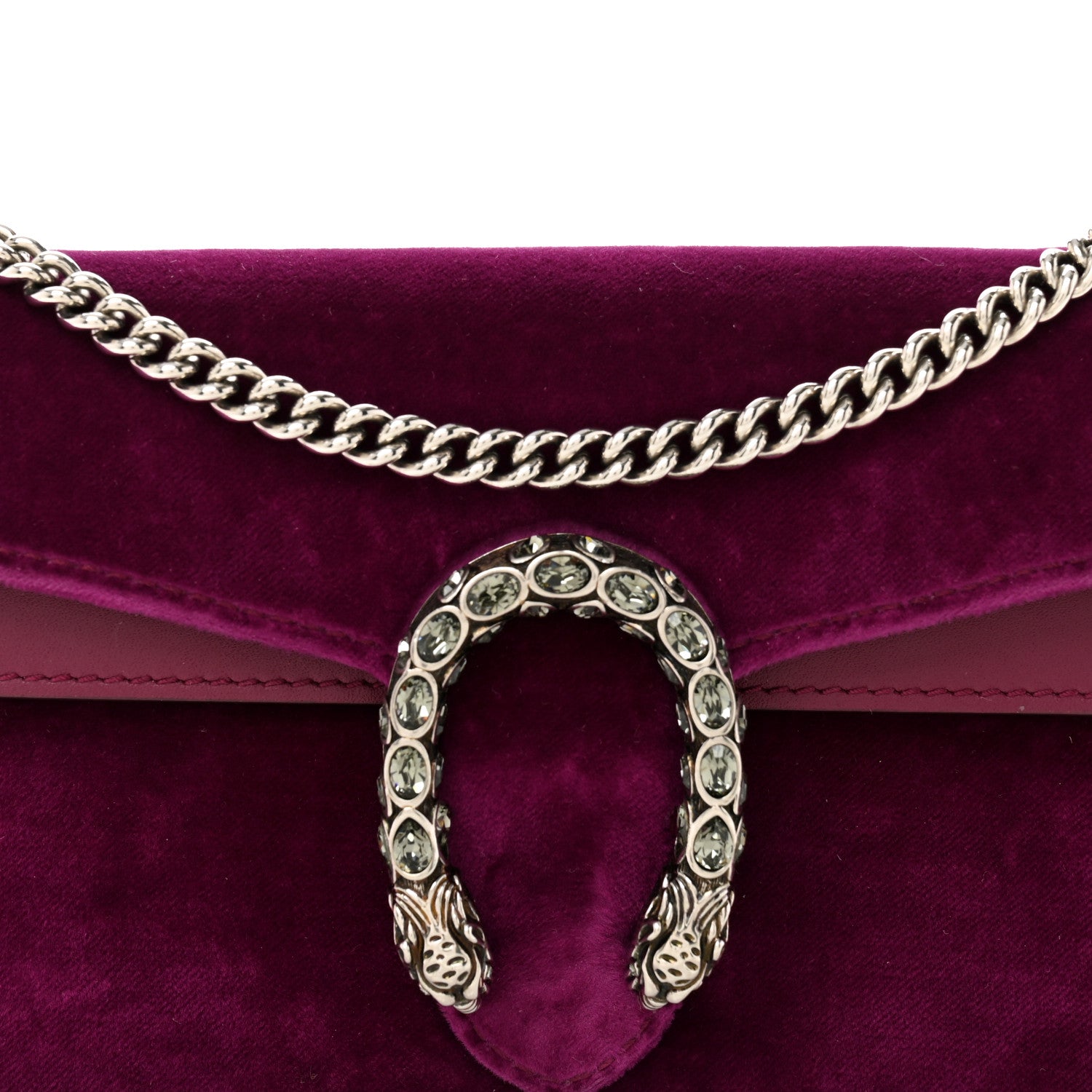 Gucci Velvet Super Mini Dionysus Shoulder Bag Fuchsia Violet Cyclamen 7 of 10