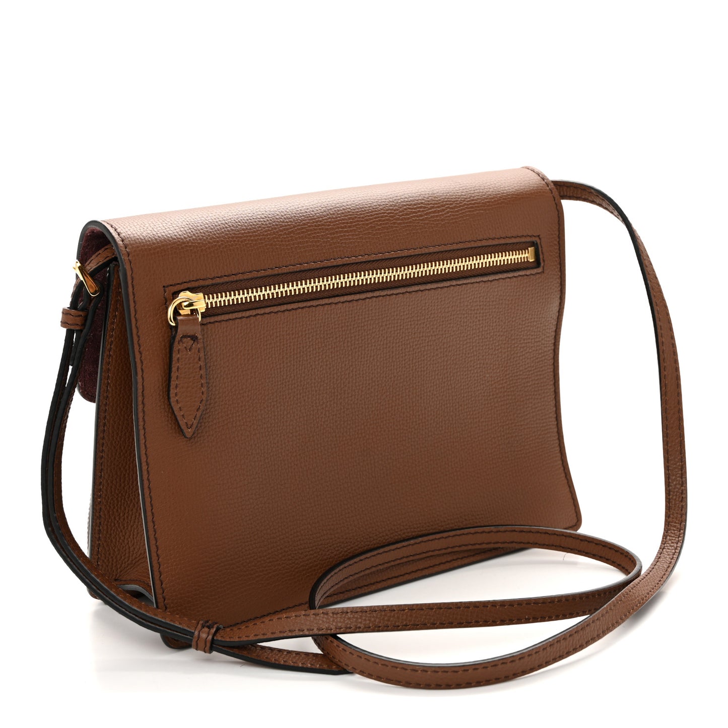 Derby Calfskin House Check Small Macken Crossbody Bag Tan