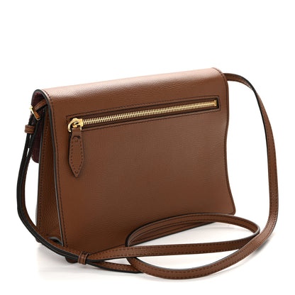Burberry Derby Calfskin House Check Small Macken Crossbody Bag Tan 3 of 10