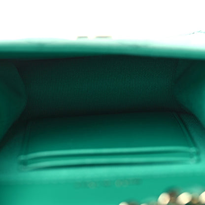 Chanel Calfskin Quilted Clutch With Chain Green 4 of 11