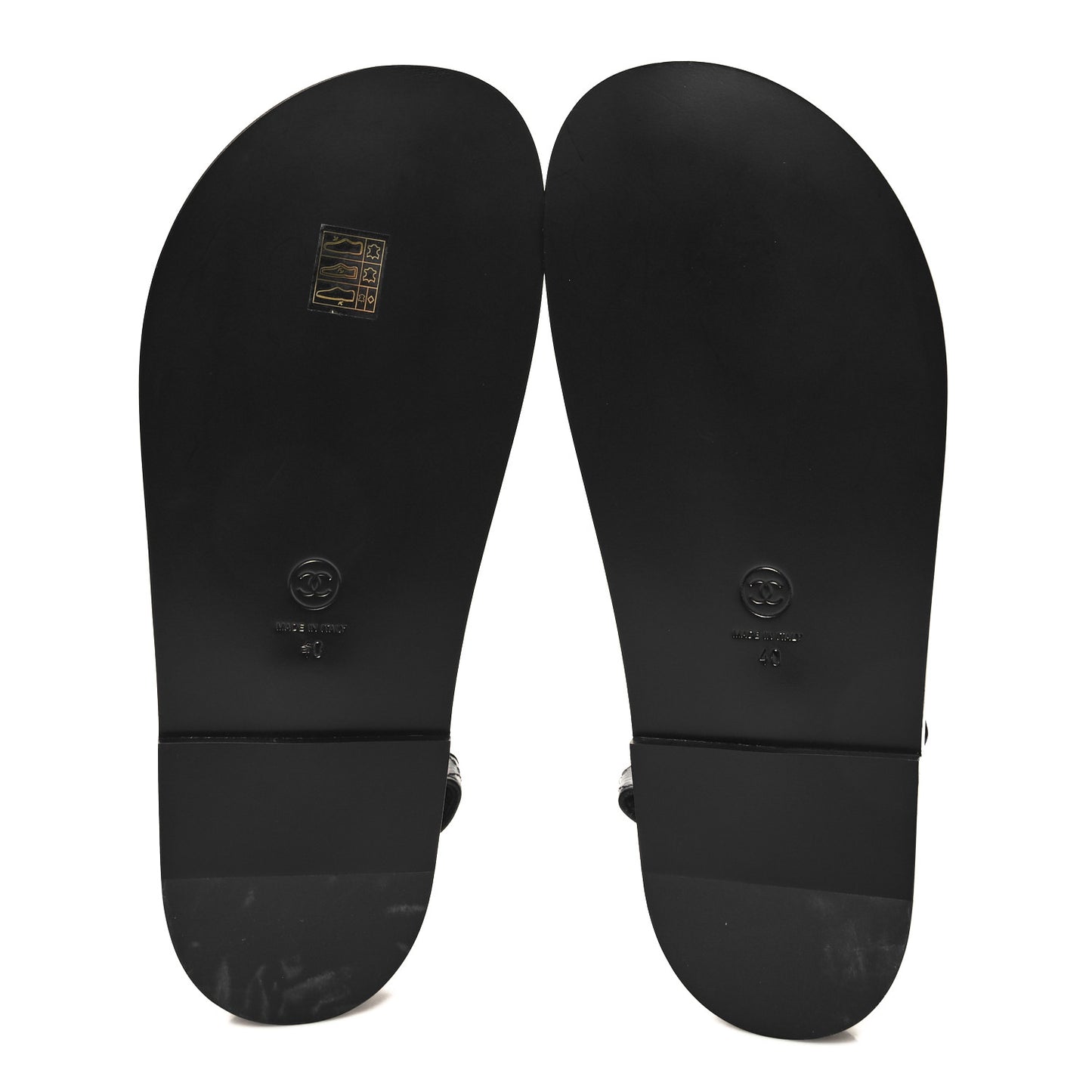 Grained Calfskin Velcro Dad Sandals 40 Black