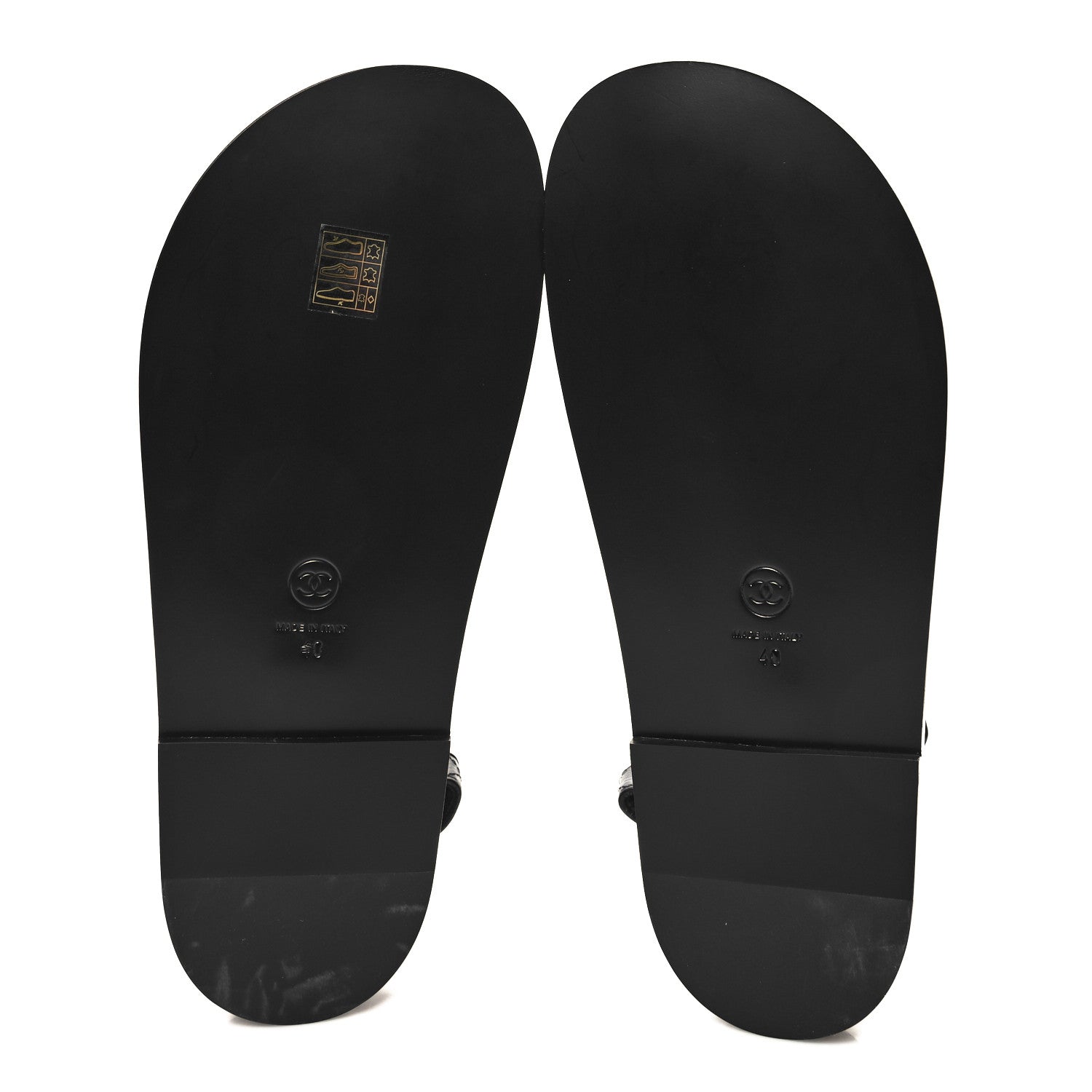 Chanel Grained Calfskin Velcro Dad Sandals 40 Black 5 of 9