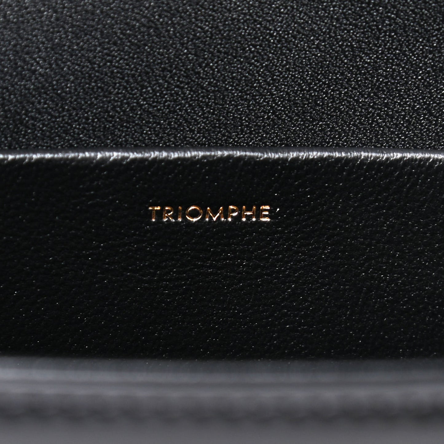 Shiny Calfskin Triomphe Shoulder Bag Black