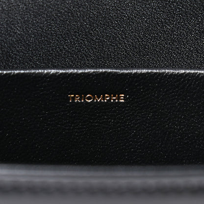 Celine Shiny Calfskin Triomphe Shoulder Bag Black 8 of 8
