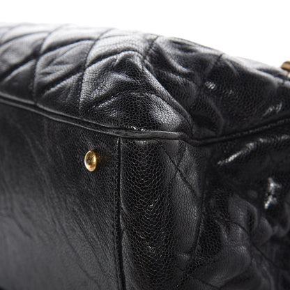 Chanel Glazed Caviar Quilted Small Shiva Tote Black 11 of 11