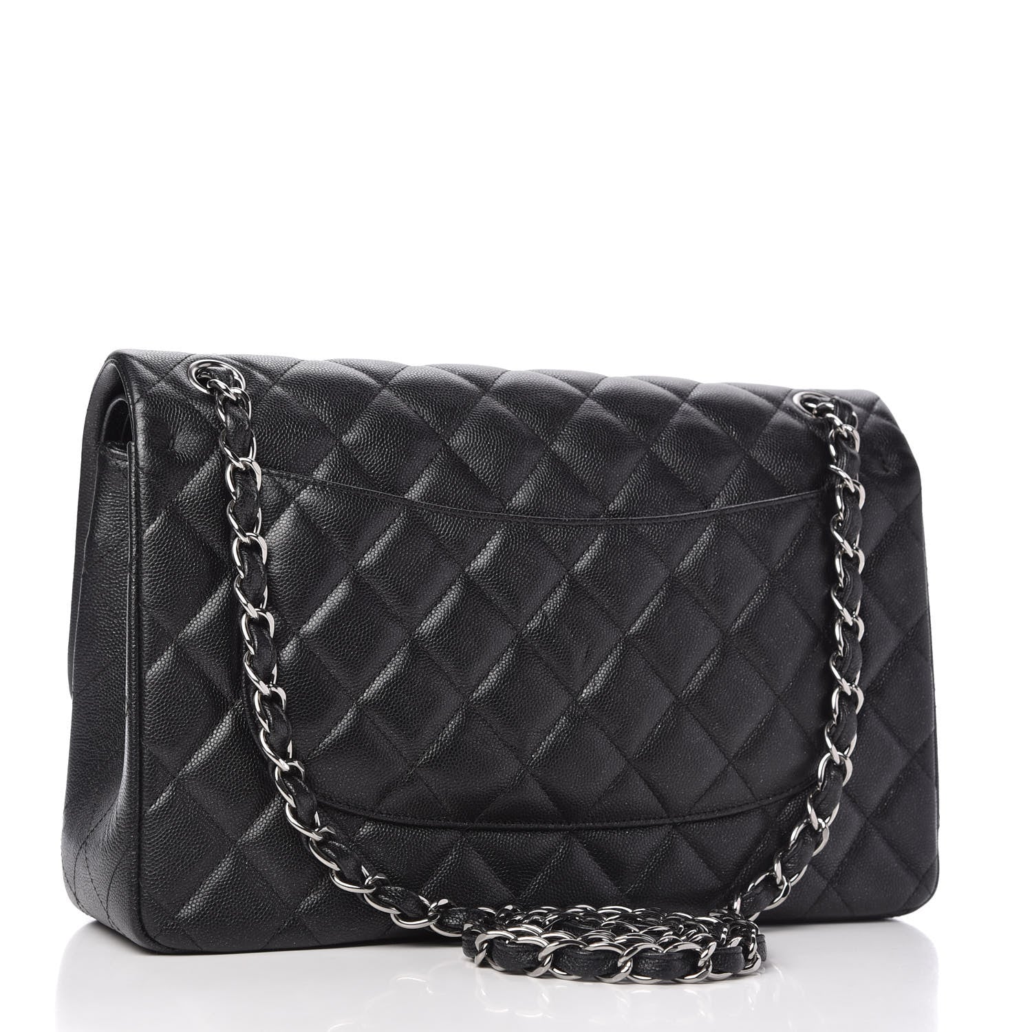Chanel Iridescent Caviar Quilted Jumbo Double Flap Black 3 of 10