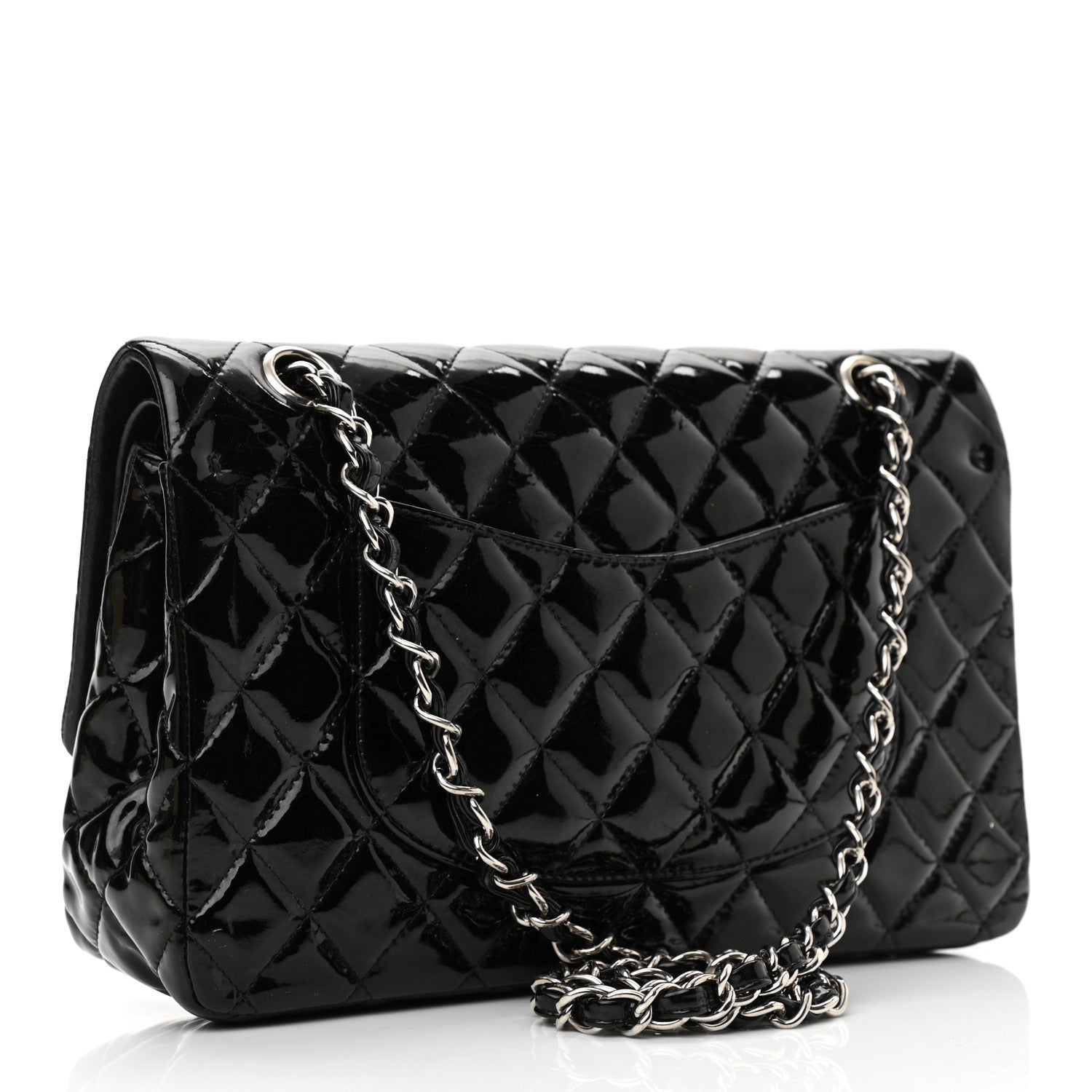 Chanel Patent Quilted Medium Double Flap Black 3 of 12