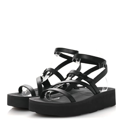 Hermes Nappa Liberte Sandals 38 Black 4 of 13