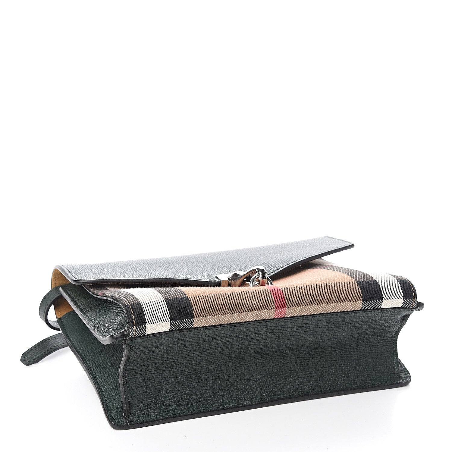 Burberry Derby Calfskin House Check Small Macken Crossbody Bag Dark Bottle Green 3 of 10