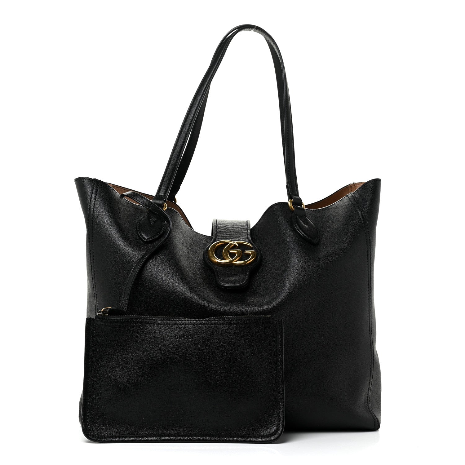 Gucci New Sakai Calfskin Lux Medium Dahlia Tote Black 1 of 15