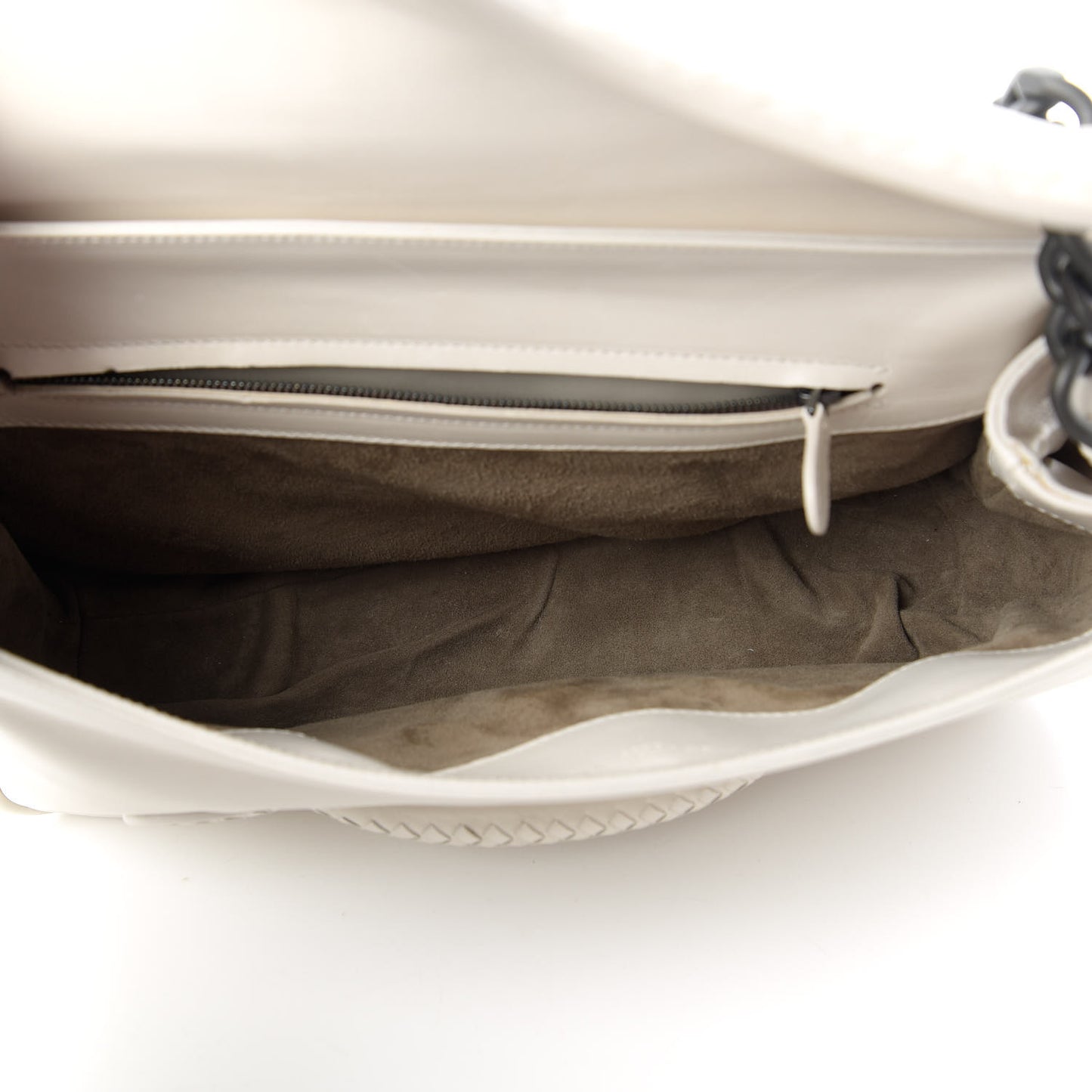 Intrecciato Rialto Shoulder Bag White