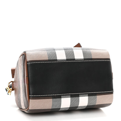 Burberry E-canvas Check Mini Bowling Bag Dark Birch Brown 4 of 8