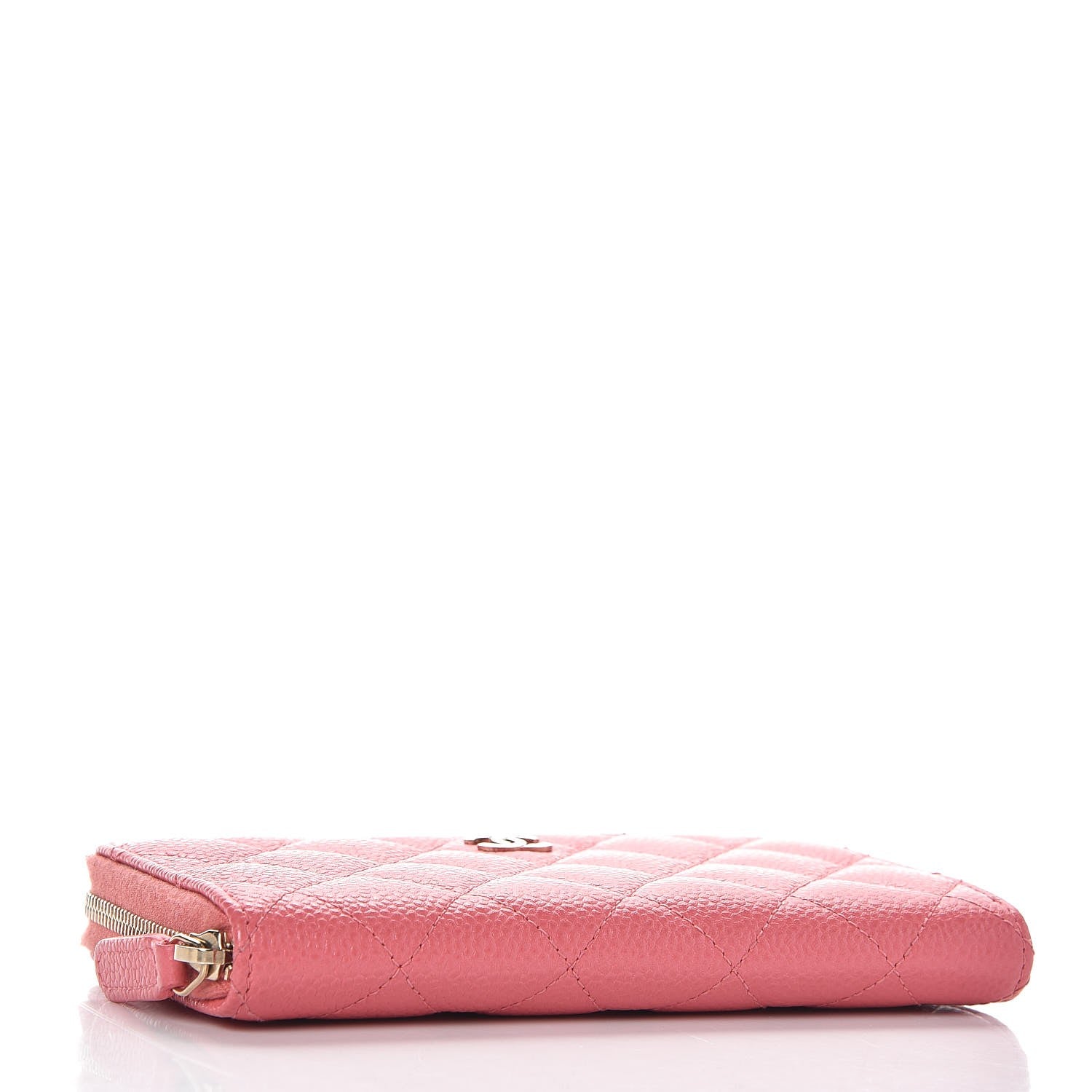 Chanel Caviar Quilted Small Zip Around Wallet Pink 4 of 9