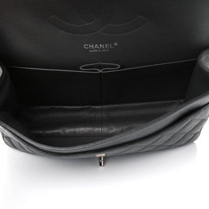 Chanel Caviar Quilted Jumbo Double Flap Dark Charcoal 4 of 5