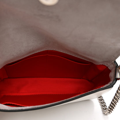 Christian Louboutin Metallic Calfskin Spiked Zoompouch Crossbody Snow Silver 5 of 10