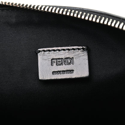 Fendi Vitello Century Monster Eyes Inlay Pouch Black Giallo 6 of 7